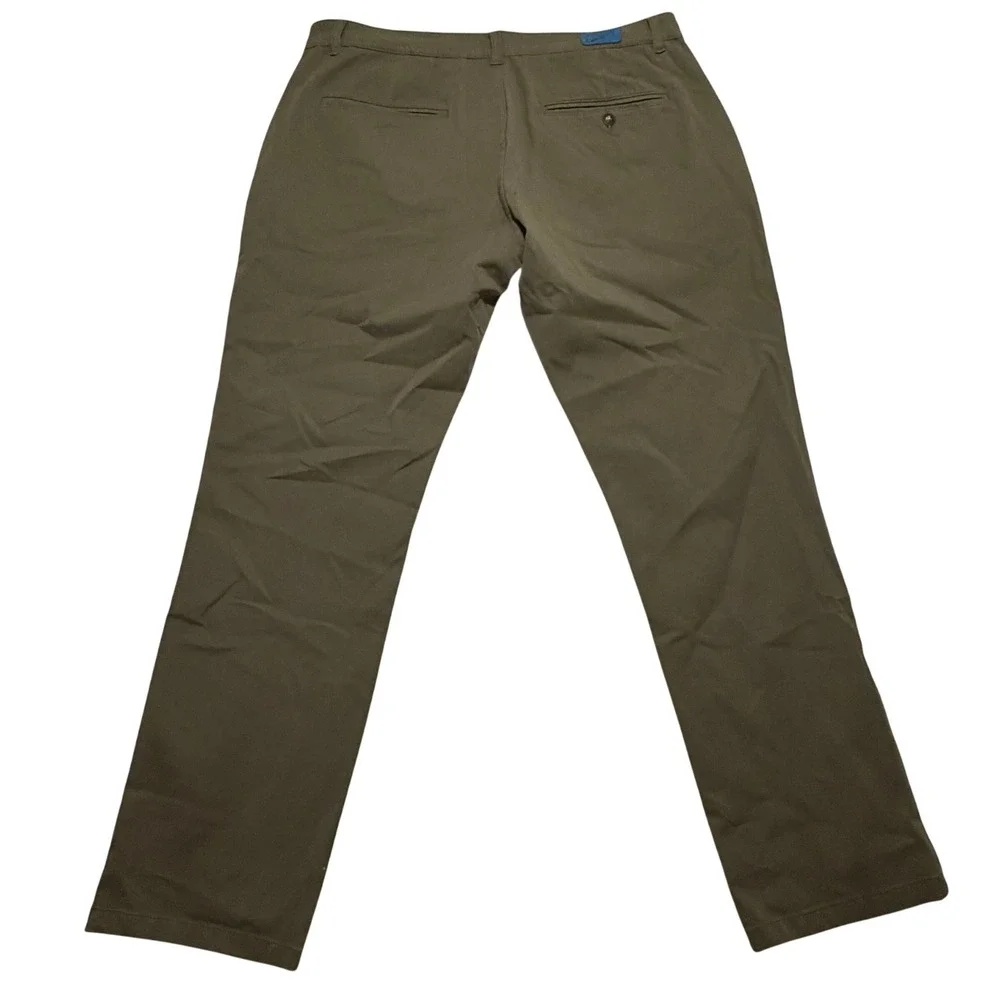 Mugsy Olives Men 36x30 Slim Straight Stretch Chino Pants Olive Green K6PNOL